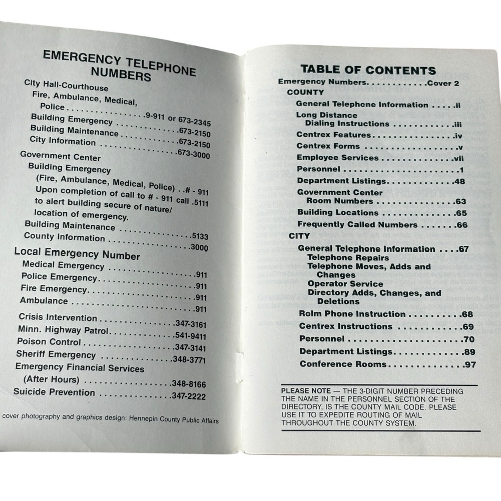 1990 Telephone Book Hennepin County & City of Minneapolis - Picture 2 of 5